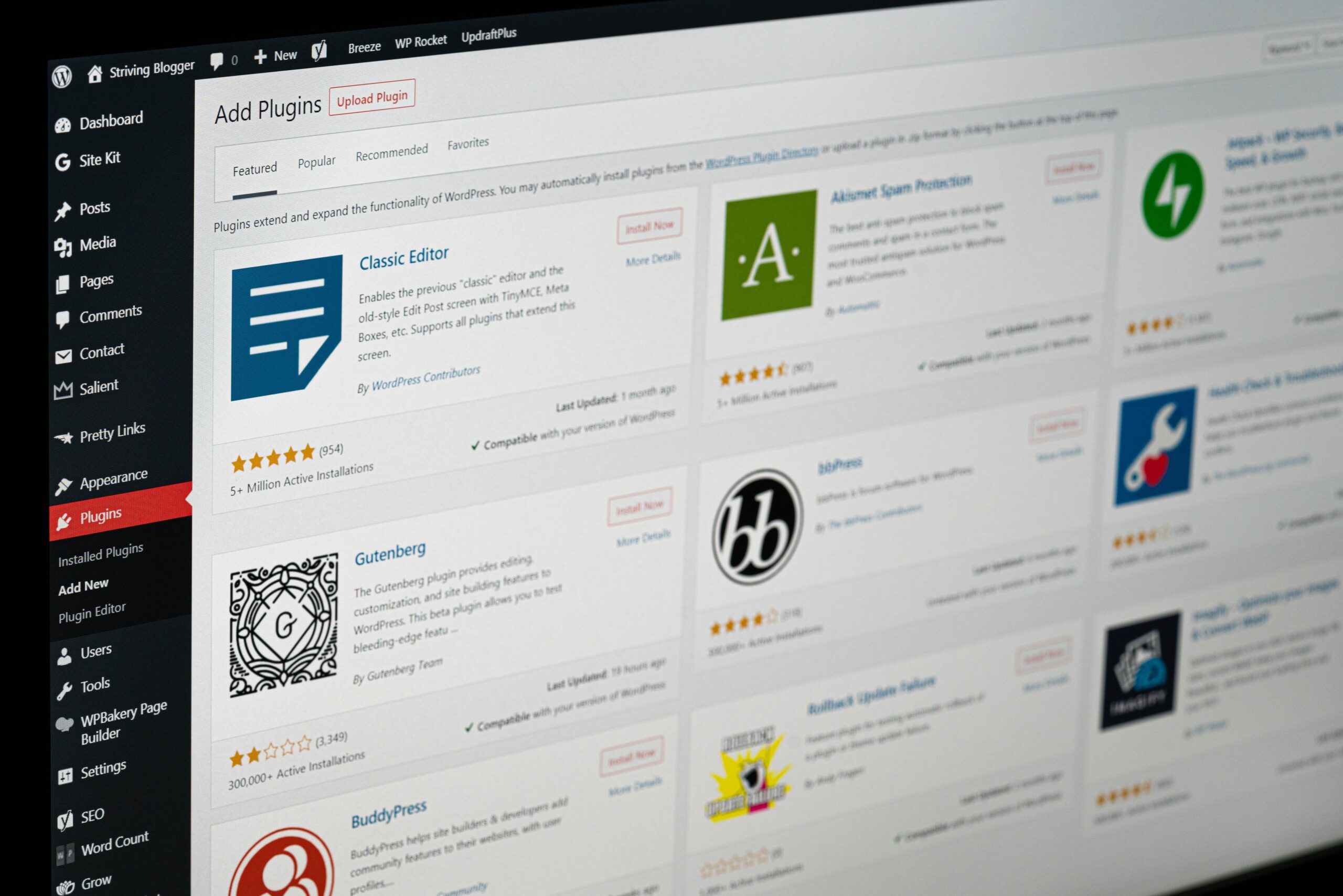 wordpress setting